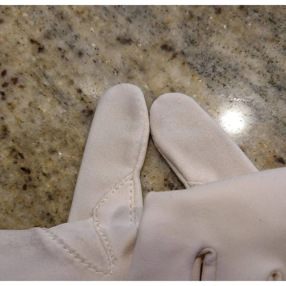 Vintage Size XL Isotoner Pink Stretch Formal Gloves. Nylon Spandex 7.5